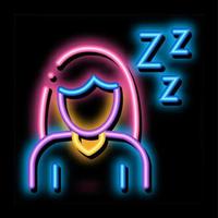 Fatigue Symptomp Of Pregnancy neon glow icon illustration vector