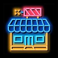 firework shop neon glow icon illustration vector