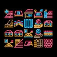 Roof Housetop Material neon glow icon illustration vector