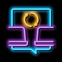 computers connection neon glow icon illustration vector