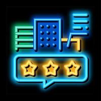 smart city review neon glow icon illustration vector