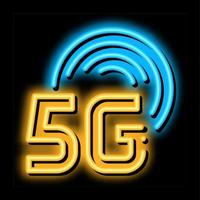 smart city 5g internet neon glow icon illustration vector