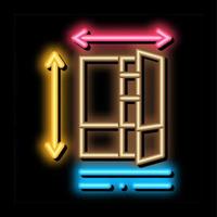 cabinet size neon glow icon illustration vector