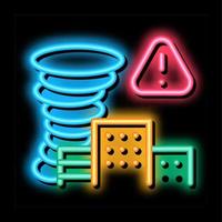 tornado city neon glow icon illustration vector