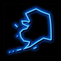 arctic continent neon glow icon illustration vector