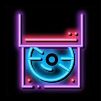 optical disc drive neon glow icon illustration vector