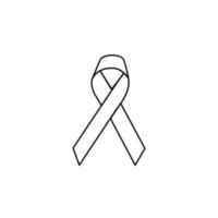 cancer ribbon line art vector