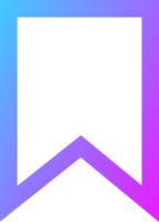 Bookmark icon in gradient colors. Favorite signs illustration. png