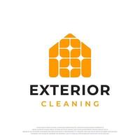 House Exterior Cleaning Logo Template. Good for Cleaning Business. Vector Illustration EPS.10