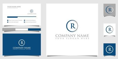 Letter R Circle style with Branding designs template Graphic Design icon symbol for Business vector