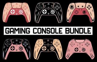 Game controller bundle illustration, Game console vector set, Gamepad set Vector element