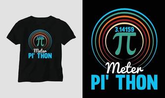 Pi Day Special typography t-shirt design template design with pi, math, etc. vector