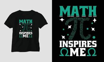 diseño de plantilla de diseño de camiseta de tipografía especial del día pi con pi, matemáticas, etc. vector