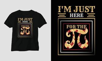 Pi Day Special typography t-shirt design template design with pi, math, etc. vector