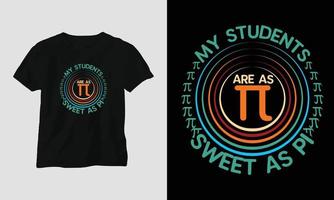 diseño de plantilla de diseño de camiseta de tipografía especial del día pi con pi, matemáticas, etc. vector