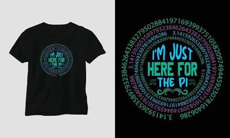 Pi Day Special typography t-shirt design template design with pi, math, etc. vector