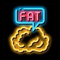 fat atherosclerosis neon glow icon illustration vector