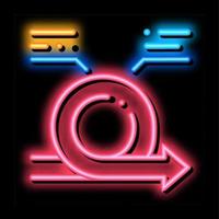 Round Agile Arrow Mark With Comments neon glow icon illustration vector