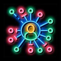Network neon glow icon illustration vector