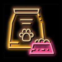 Animal Feed neon glow icon illustration vector