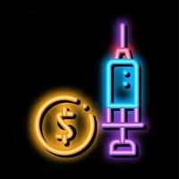 Expensive Medical Injection neon glow icon illustration vector