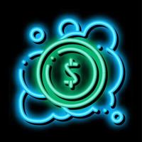 Laundered Cash Money neon glow icon illustration vector