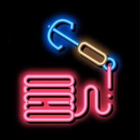 Fish Tackle Hooks neon glow icon illustration vector