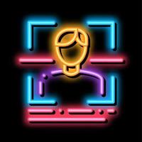 Information About Person When Scanning neon glow icon illustration vector