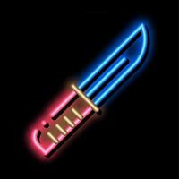 Camping Knife Sign neon glow icon illustration vector