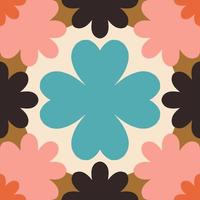 Abstract floral tile pattern. Vector seamless texture with colorful floral composition. Beautiful floral background.