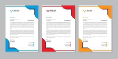 Vector modern company letterhead design