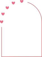 Valentine Frame Border Heart Arch Curve Shape vector