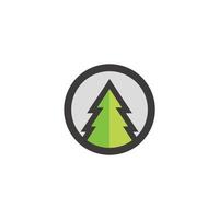 Minimalist pine, evergreen, logo design icon illustration vector