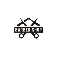 vector de diseño de icono de logotipo de barbería o corte de pelo