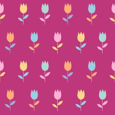 Seamless pattern of hand drawn doodle style flowers on isolated background. Romantic love design for love, mothers day, wedding celebration, greeting cards, scrapbooking, textile.