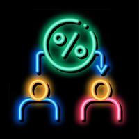 Lend Money Human neon glow icon illustration vector