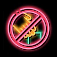 Shoplifting Prohibition neon glow icon illustration vector