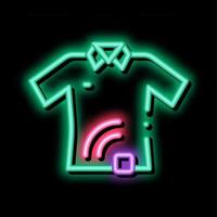 T-shirt with Signal Sensor neon glow icon illustration vector