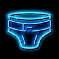Diaper With Belt neon glow icon illustration