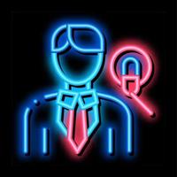 Man Host With Microphone neon glow icon illustration vector