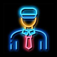 Ship Captain neon glow icon illustration vector