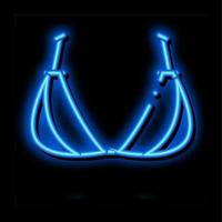 Triangle Brassiere neon glow icon illustration vector