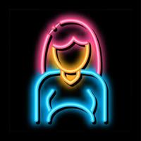 Pregnant Woman neon glow icon illustration vector