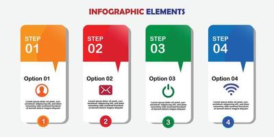 vector de plantilla de infografía fresca y contemporánea