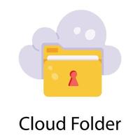 Trendy Cloud Folder vector