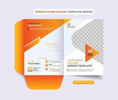 Company presentation folder template design, Folder, cover for catalog, brochures design vector