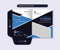 Presentation folder corporate business company template design vector