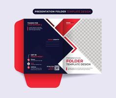 professional presentation folder cover template layout  design vector