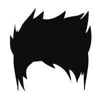 ilustración de diseño gráfico de vector de cabello negro masculino. perfecto para pegatinas, íconos y más