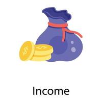 Trendy Income Concepts vector